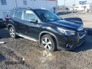 2021 Subaru Forester Touring with VIN JF2SKAXC8MH456328, listed as a IAAI auction lot 41525199 with 44,890 mi miles. Bid and sale history available at carsss.com. Image 1.