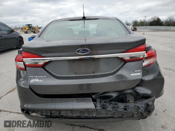 2017 Ford Fusion SE with VIN 3FA6P0HDXHR388319, listed as a Copart auction lot 51466285 with 176,811 mi miles and Salvage Title. Bid and sale history available at DreamBid. Image 6.