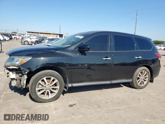 2015 Nissan Pathfinder S z VIN 5N1AR2MN9FC605293, wystawiony jako Copart lot #58082835 z przebiegiem 182 550 mil mil oraz Czysty tytuł • Clean title. Historia ofert i sprzedaży dostępna na DreamBid. Obrazek 1.
