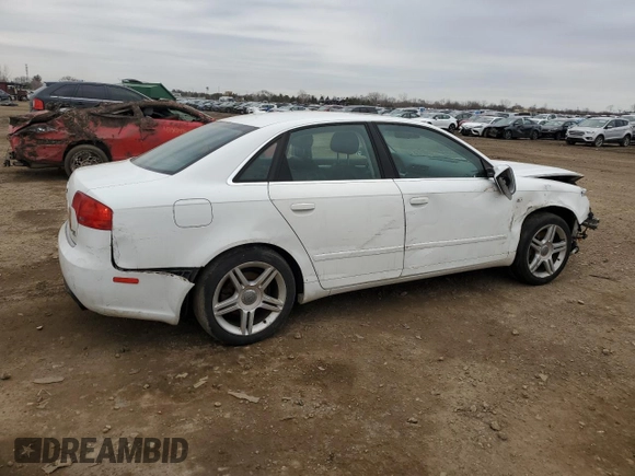 2007 Audi A4 2.0T with VIN WAUDF78E67A184080, listed as a Copart auction lot 47396885 with 195,545 mi miles and Salvage Title. Bid and sale history available at carsss.com. Image 3.