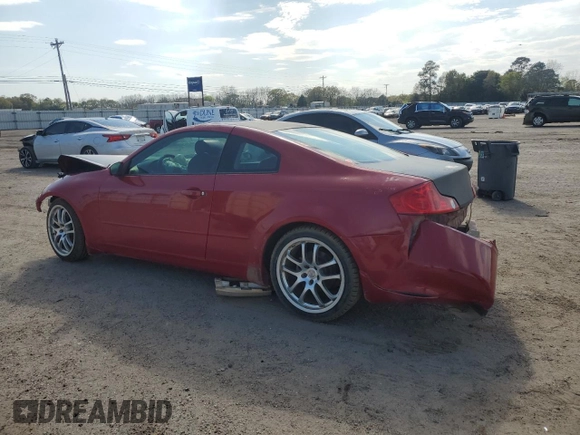 2004 Infiniti G35 Coupe w/Leather with VIN JNKCV54E34M305961, listed as a Copart auction lot 50844025 with 213,406 mi miles and Salvage Title. Bid and sale history available at carsss.com. Image 2.