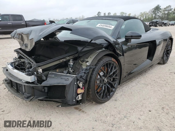 2018 Audi R8 z VIN WUAVACFX8J7900987, wystawiony jako Copart lot #45409684 z przebiegiem 6572 mil mil oraz . Historia ofert i sprzedaży dostępna na DreamBid. Obrazek 1.