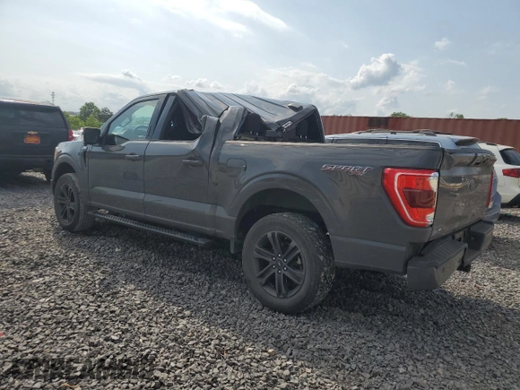 2021 Ford F-150 XL with VIN 1FTFW1E8XMFC22903, listed as a Copart auction lot 57840855 with 66,127 mi miles and Salvage title. Bid and sale history available at DreamBid. Image 2.