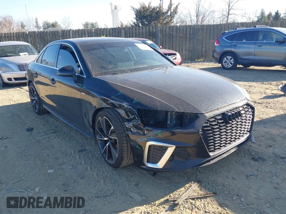 2020 Audi A4 Premium Plus z VIN WAUENAF41LA042504, wystawiony jako IAAI lot #41709907 z przebiegiem 56 781 mil mil oraz . Historia ofert i sprzedaży dostępna na DreamBid. Obrazek 1.