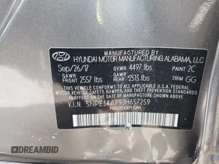 2018 Hyundai Sonata Limited with VIN 5NPE34AF9JH657259, listed as a IAAI auction lot 41601617 with 118,666 mi miles and . Bid and sale history available at DreamBid. Image 9.