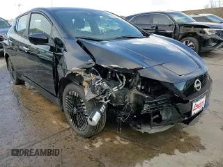 2025 Nissan LEAF SV Plus with VIN 1N4CZ1CV5SC563701, listed as a Copart auction lot 46543415 with 956 mi miles and Salvage Title. Bid and sale history available at carsss.com. Image 14.
