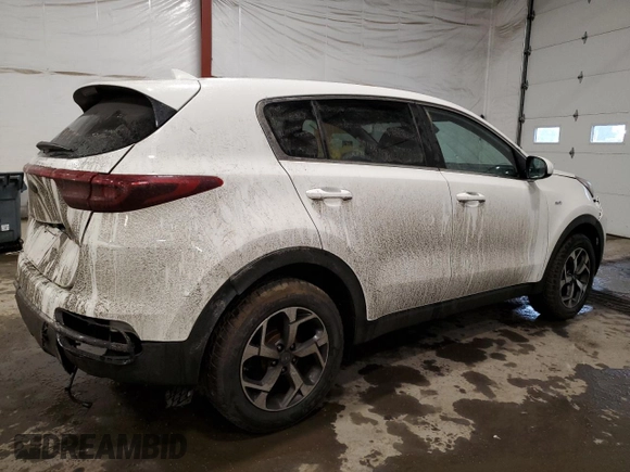 2020 Kia Sportage LX with VIN KNDPMCAC7L7661985, listed as a Copart auction lot 46394705 with 74,755 mi miles and Salvage Title. Bid and sale history available at carsss.com. Image 3.