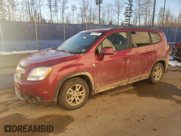 2012 Chevrolet Orlando 1LT z VIN KL77P2EM9CK580954, wystawiony jako Copart lot #83370534 z przebiegiem 214 895 mil mil oraz Szkody całkowita. Historia ofert i sprzedaży dostępna na DreamBid. Obrazek 1.