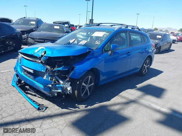 2022 Subaru Impreza Premium with VIN 4S3GTAD60N3721158, listed as a IAAI auction lot 41802241 with 12,971 mi miles. Bid and sale history available at carsss.com. Image 2.