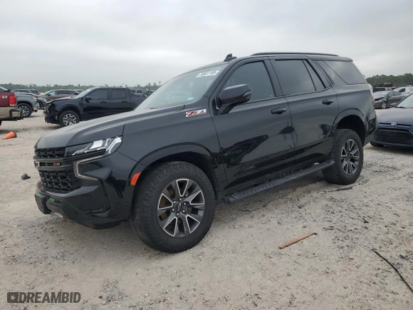 2023 Chevrolet Tahoe Z71 with VIN 1GNSKPKD6PR177774, listed as a Copart auction lot 50601105 with 62,674 mi miles and Salvage Title. Bid and sale history available at carsss.com. Image 1.