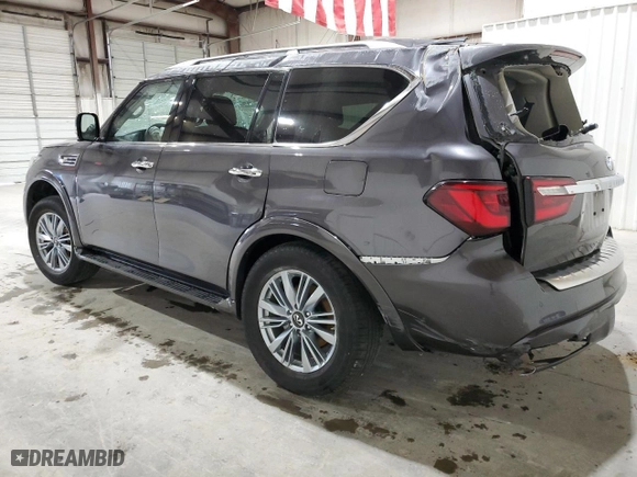2024 Infiniti QX80 LUXE with VIN JN8AZ2AF4R9765203, listed as a Copart auction lot 53792895 with 43,450 mi miles and Non Repairable. Bid and sale history available at carsss.com. Image 2.
