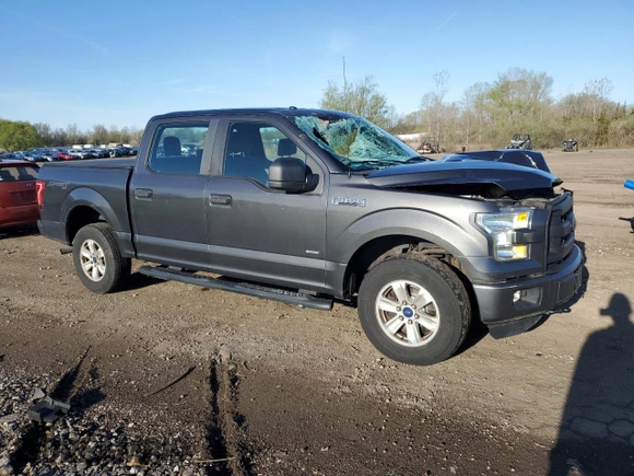 2015 Ford F-150 XLT with VIN 1FTEW1EP1FFC36890, listed as a Copart auction lot 53991525 with 193,847 mi miles and Salvage Title. Bid and sale history available at carsss.com. Image 4.