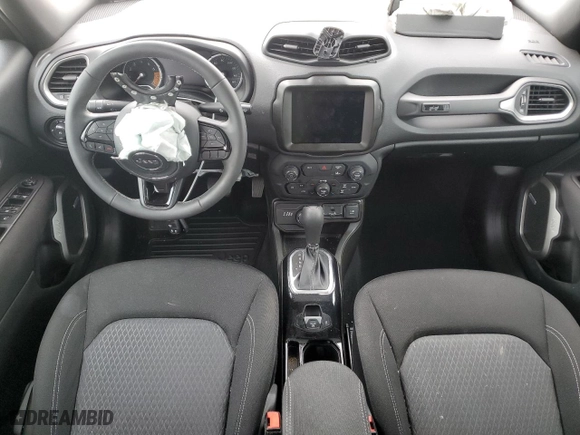 2021 Jeep Renegade Latitude with VIN ZACNJDBB1MPN20858, listed as a Copart auction lot 58860624 with 0 mi miles and Salvage Title. Bid and sale history available at carsss.com. Image 8.