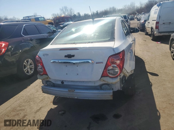 2014 Chevrolet Sonic LTZ with VIN 1G1JE5SB7E4202652, listed as a Copart auction lot 48540805 with 128,328 mi miles and Salvage Title. Bid and sale history available at carsss.com. Image 6.