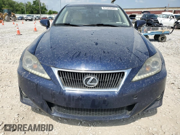 2011 Lexus IS 250 with VIN JTHCF5C26B5045387, listed as a Copart auction lot 61343545 with 203,245 mi miles and Salvage title. Bid and sale history available at DreamBid. Image 5.