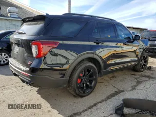 2023 Ford Explorer ST with VIN 1FM5K8GC0PGC06785, listed as a Copart auction lot 44455585 with 12,986 mi miles and Salvage Title. Bid and sale history available at carsss.com. Image 3.