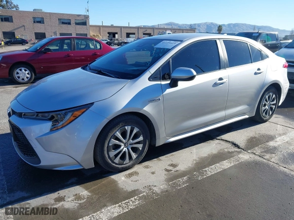 2020 Toyota Corolla Hybrid LE with VIN JTDEBRBE2LJ004658, listed as a IAAI auction lot 41229419 with 43,446 mi miles. Bid and sale history available at carsss.com. Image 17.