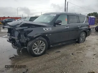 2018 Infiniti QX80 with VIN JN8AZ2NF0J9663296, listed as a Copart auction lot 74914604 with Not Provided miles and Non Repairable. Bid and sale history available at carsss.com. Image 1.