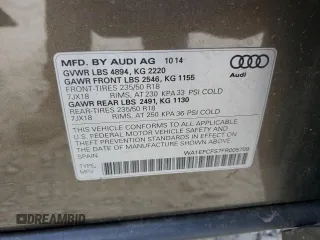 2015 Audi Q3 Premium Plus with VIN WA1EFCFS7FR005709, listed as a Copart auction lot 58533725 with 84,527 mi miles and Clean title. Bid and sale history available at DreamBid. Image 13.