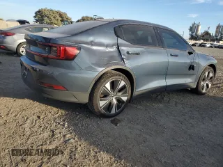 2024 Polestar 2 with VIN YSMFD3KA1RL211844, listed as a Copart auction lot 77032774 with 23,390 mi miles and Salvage Title. Bid and sale history available at carsss.com. Image 3.