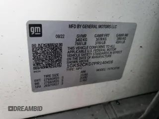 2023 GMC Yukon AT4 with VIN 1GKS2CKD7PR140416, listed as a Copart auction lot 87210684 with 19,208 mi miles and Salvage Title. Bid and sale history available at carsss.com. Image 15.