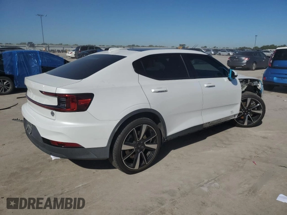 2022 Polestar 2 with VIN LPSED3KA2NL056361, listed as a Copart auction lot 72074604 with 30,566 mi miles and Salvage Title. Bid and sale history available at carsss.com. Image 3.