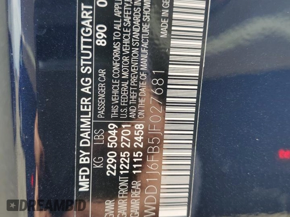 2018 Mercedes-Benz E-Class E 400 with VIN WDD1J6FB5JF027681, listed as a Copart auction lot 52737645 with 25,867 mi miles and Salvage Title. Bid and sale history available at carsss.com. Image 12.