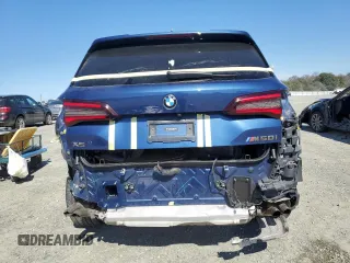 2021 BMW X5 M50i with VIN 5UXJU4C06M9G60154, listed as a Copart auction lot 46370285 with 54,221 mi miles and Salvage Title. Bid and sale history available at carsss.com. Image 6.