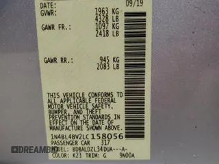 2020 Nissan Altima S with VIN 1N4BL4BV2LC158056, listed as a Copart auction lot 50871385 with 92,478 mi miles and Salvage title. Bid and sale history available at DreamBid. Image 15.