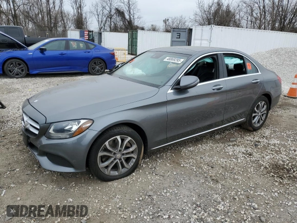 2017 Mercedes-Benz C 300 with VIN 55SWF4KBXHU210325, listed as a Copart auction lot 48869295 with 49,331 mi miles and Salvage Title. Bid and sale history available at carsss.com. Image 1.