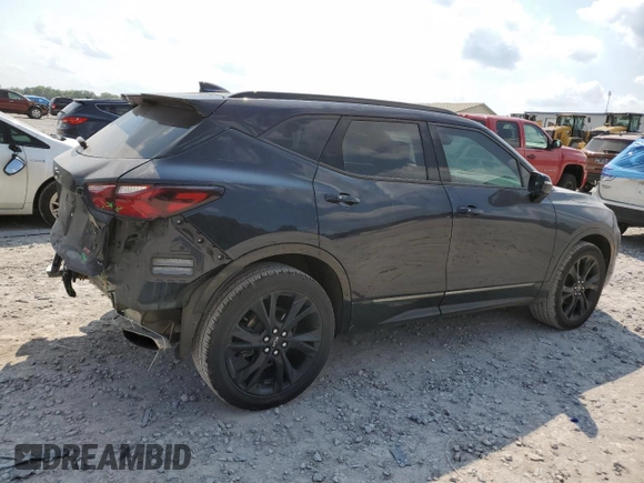 2020 Chevrolet Blazer RS with VIN 3GNKBERS2LS602195, listed as a Copart auction lot 59052535 with 81,371 mi miles and Salvage title. Bid and sale history available at DreamBid. Image 3.