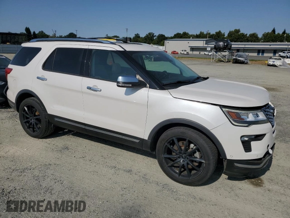 2018 Ford Explorer Platinum with VIN 1FM5K8HT8JGB32408, listed as a Copart auction lot 59819545 with 128,045 mi miles and Salvage title. Bid and sale history available at DreamBid. Image 4.