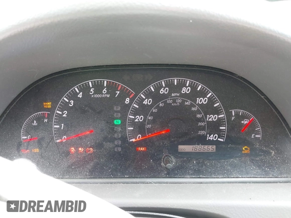 2005 Toyota Camry LE with VIN 4T1BE30K45U511395, listed as a IAAI auction lot 42203361 with 188,665 mi miles and . Bid and sale history available at DreamBid. Image 7.