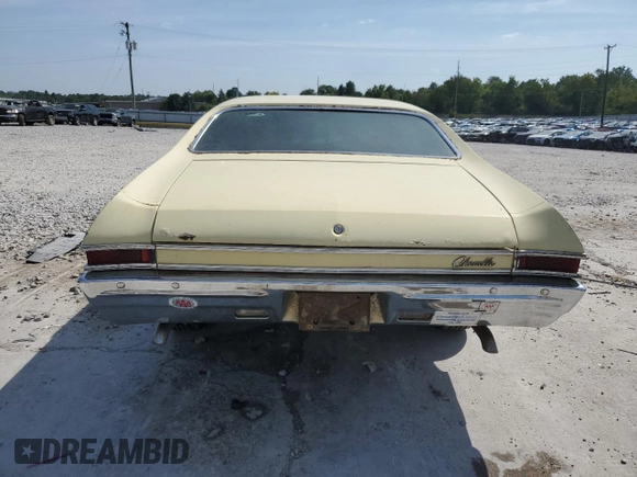 1968 Chevrolet Malibu с VIN 136378B205994, выставлен на аукционе Copart как лот 63202004 с пробегом Не указан миль и На запчасти • Non repairable. История ставок и продаж доступна на DreamBid. Изображение 6.