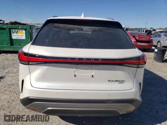 2024 Lexus RX with VIN JTJCJMGA9R2021167, listed as a Copart auction lot 48901845 with 6,514 mi miles and Salvage Title. Bid and sale history available at carsss.com. Image 6.