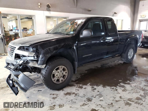 2005 GMC Canyon SLE Z71 with VIN 1GTDT196558218210, listed as a Copart auction lot 42928924 with 66,435 mi miles and Salvage Title. Bid and sale history available at carsss.com. Image 1.