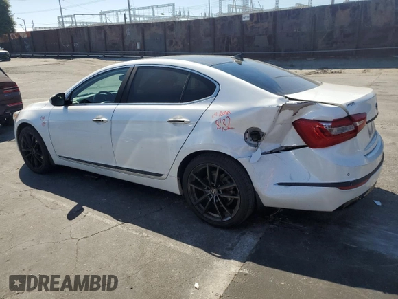 2014 Kia Cadenza Premium with VIN KNALN4D73E5155095, listed as a Copart auction lot 72916254 with 108,262 mi miles and Salvage Title. Bid and sale history available at carsss.com. Image 2.