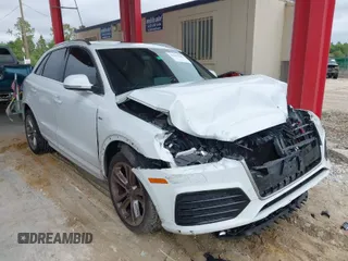 2017 Audi Q3 Prestige z VIN WA1GCCFS1HR005371, wystawiony jako IAAI lot #41991188 z przebiegiem 86 380 mil mil oraz . Historia ofert i sprzedaży dostępna na DreamBid. Obrazek 1.