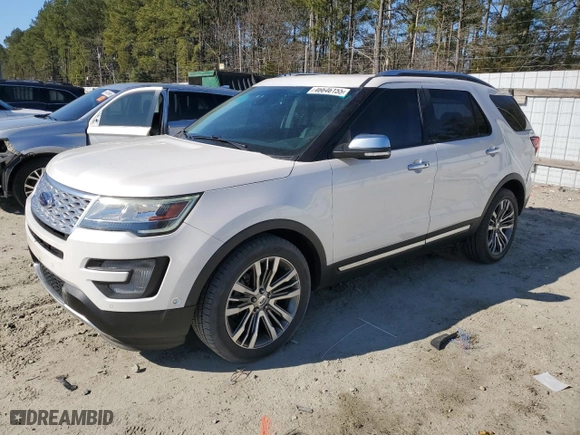 2017 Ford Explorer Platinum with VIN 1FM5K8HT3HGB88122, listed as a Copart auction lot 46646155 with 59,157 mi miles and Salvage Title. Bid and sale history available at carsss.com. Image 1.