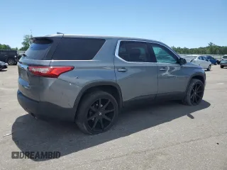 2020 Chevrolet Traverse LS with VIN 1GNERFKW8LJ139668, listed as a Copart auction lot 57996795 with 132,453 mi miles and Salvage title. Bid and sale history available at DreamBid. Image 3.