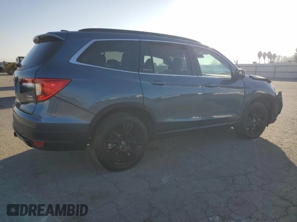 2021 Honda Pilot Special Edition with VIN 5FNYF6H2XMB087813, listed as a Copart auction lot 42349765 with 31,189 mi miles and Salvage Title. Bid and sale history available at DreamBid. Image 3.