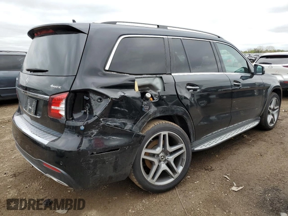 2017 Mercedes-Benz GLS 550 z VIN 4JGDF7DE8HA936688, wystawiony jako Copart lot #55679235 z przebiegiem 59 009 mil mil oraz Szkoda całkowita • Salvage title. Historia ofert i sprzedaży dostępna na DreamBid. Obrazek 3.