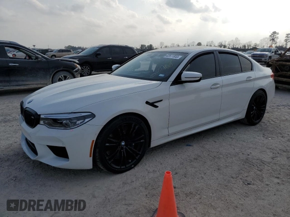 2019 BMW M5 Competition z VIN WBSJF0C50KB447700, wystawiony jako Copart lot #42511853 z przebiegiem 36 776 mil mil oraz . Historia ofert i sprzedaży dostępna na DreamBid. Obrazek 1.