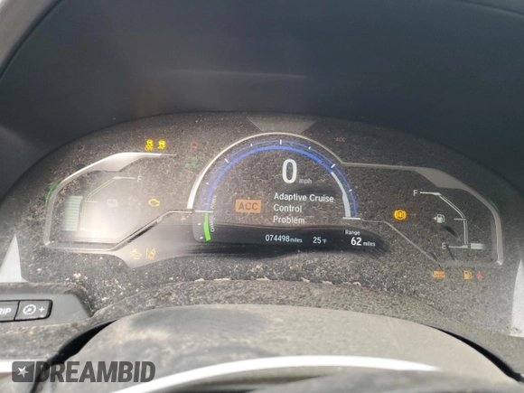 2018 Honda Clarity with VIN JHMZC5F14JC017054, listed as a Copart auction lot 65295514 with 74,498 mi miles and Salvage title. Bid and sale history available at DreamBid. Image 9.