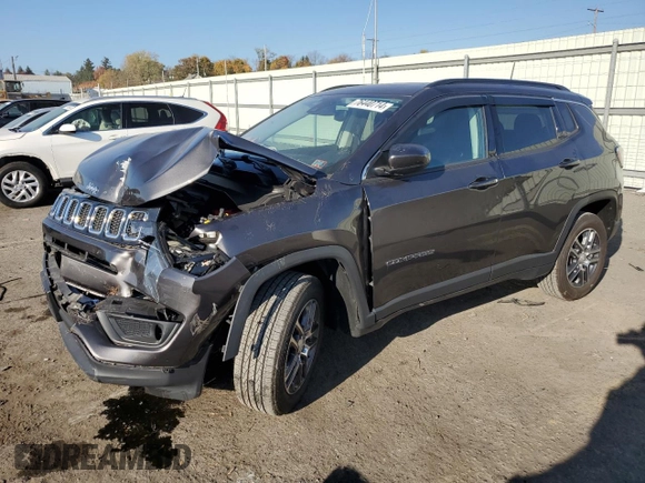 2020 Jeep Compass Latitude with VIN 3C4NJDBB4LT255556, listed as a Copart auction lot 76440714 with 19,102 mi miles and Salvage Title. Bid and sale history available at DreamBid. Image 1.