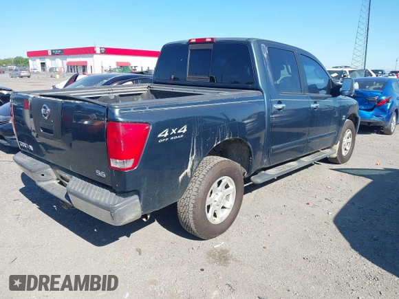 2004 Nissan Titan LE with VIN 1N6AA07B74N547779, listed as a IAAI auction lot 41977881 with 157,348 mi miles and . Bid and sale history available at carsss.com. Image 4.