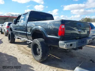 2015 Ford Super Duty F-250 SRW Lariat with VIN 1FT7W2BT7FEA07555, listed as a IAAI auction lot 41650467 with 133,646 mi miles. Bid and sale history available at carsss.com. Image 3.