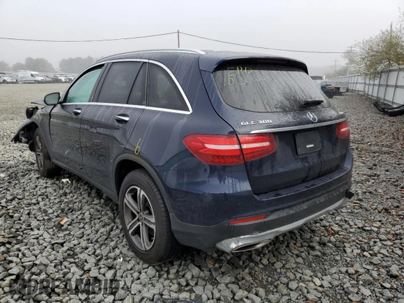 2019 Mercedes-Benz GLC with VIN WDC0G4KB8KF666552, listed as a Copart auction lot 65876002 with 0 mi miles. Bid and sale history available at carsss.com. Image 3.