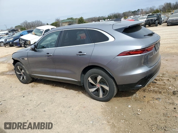 2021 Jaguar F-Pace S with VIN SADCJ2EX1MA675503, listed as a Copart auction lot 46350205 with 37,645 mi miles and Salvage title. Bid and sale history available at DreamBid. Image 2.