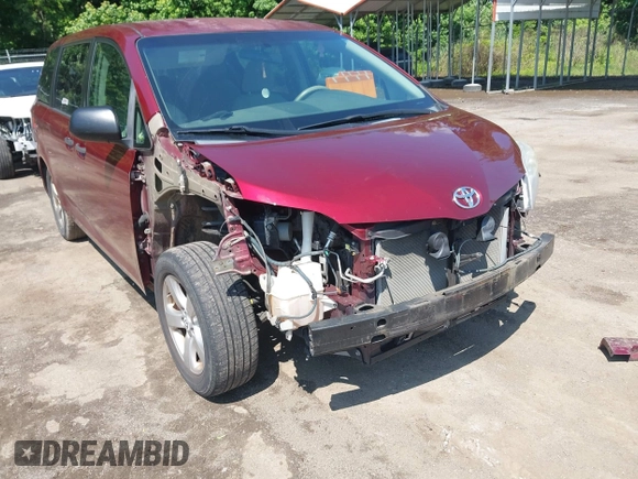 2012 Toyota Sienna with VIN 5TDZK3DC2CS193258, listed as a IAAI auction lot 42550843 with 158,761 mi miles and . Bid and sale history available at DreamBid. Image 6.